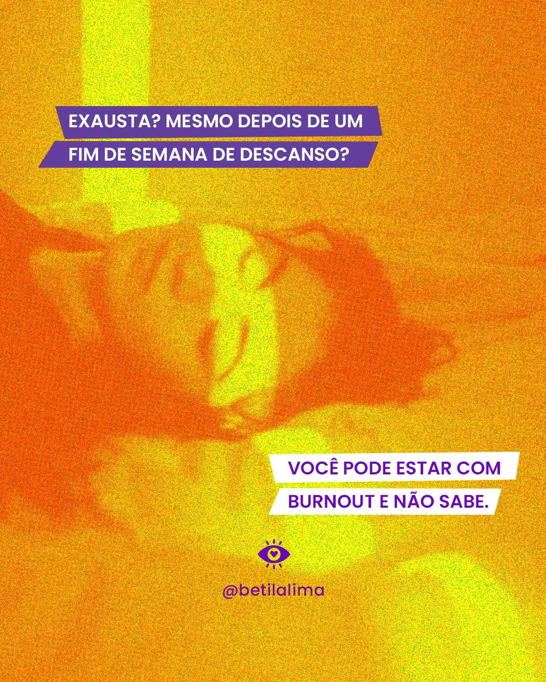 Exausta? Mesmo depois de um fim de semana de descanso?